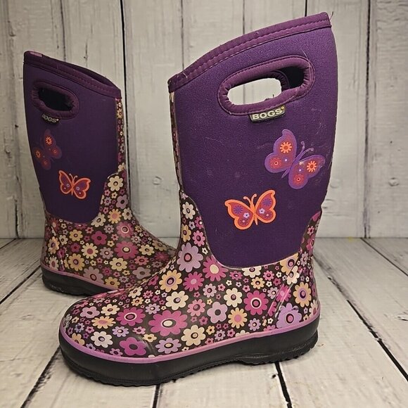 BOGS Classic  Daisy Boots Youth Big Kids Insulated Winter - US 4 - Picture 2 of 11
